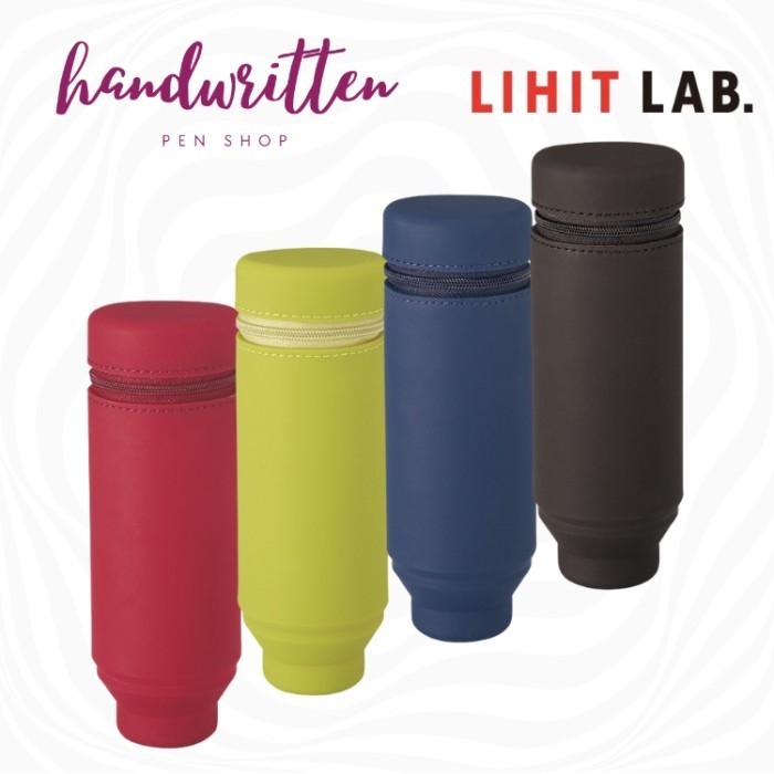 

✨NEW✨ -LIHIT LAB A-7692 SmartFit Silicone Round Stand Pen Case/ Tempat Pensil - Black