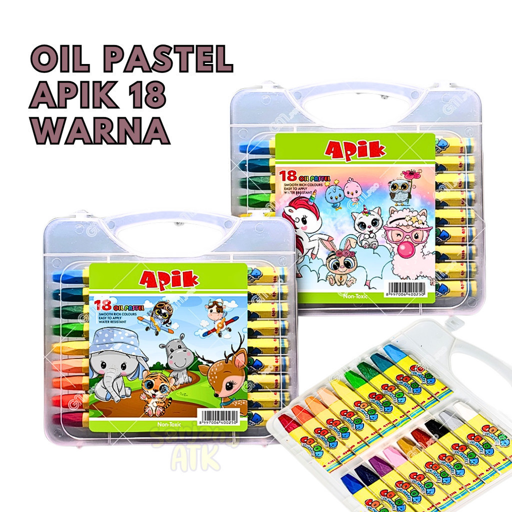 

Crayon / Krayon Alat Mewarnai APIK 18 Warna