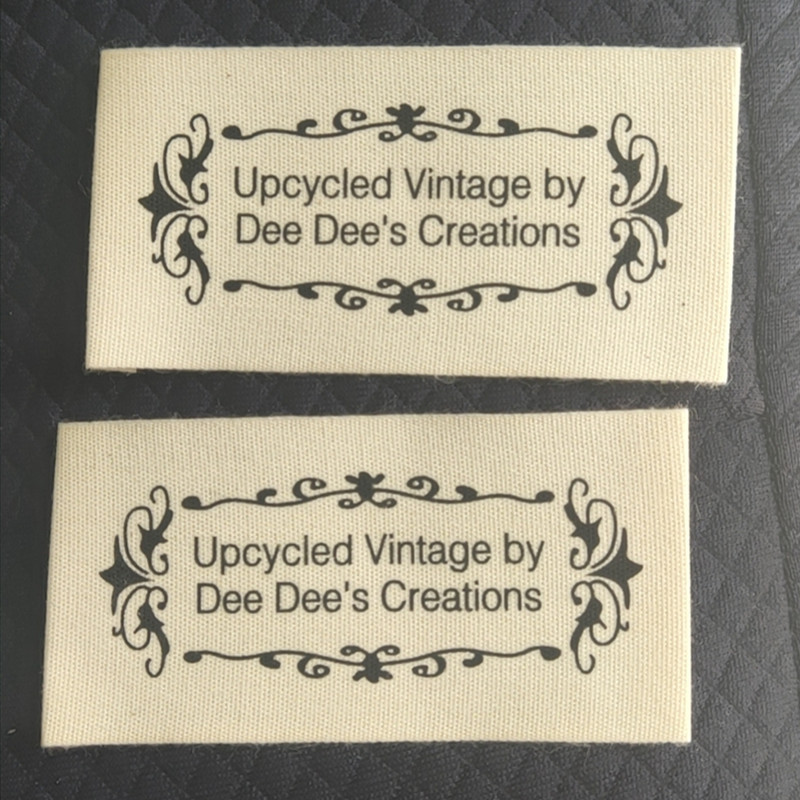 

500PCS Big size Organic Cotton Label Custom 8 * 4 cm Garment Labels End Fold Personalized Clothing Labels