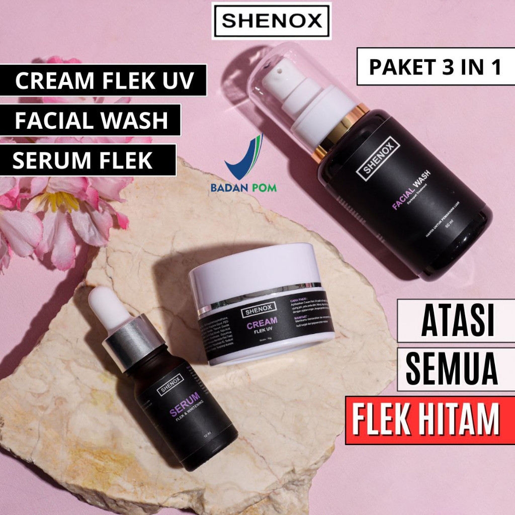 Shenox Skincare Darkspot Khusus Flek Hitam Tebal Menahun 3 In 1 Cream Facial Dan Serum