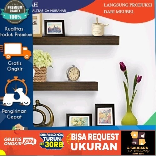 Papan ambalan rak dinding kayu 0021