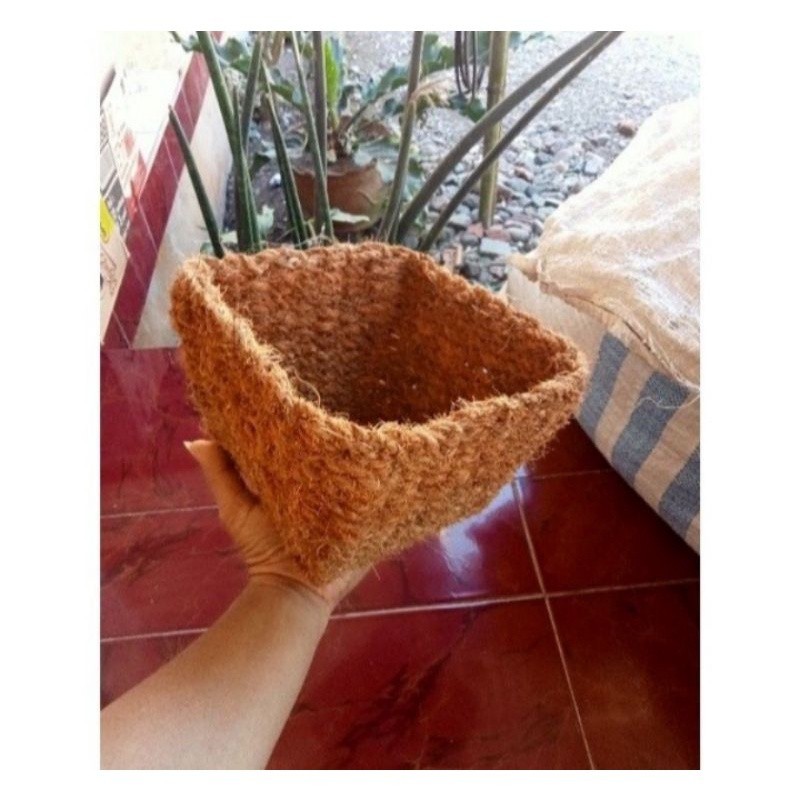 pot serabut kelapa kotak/pot Anggrek serabut kalapa Besar