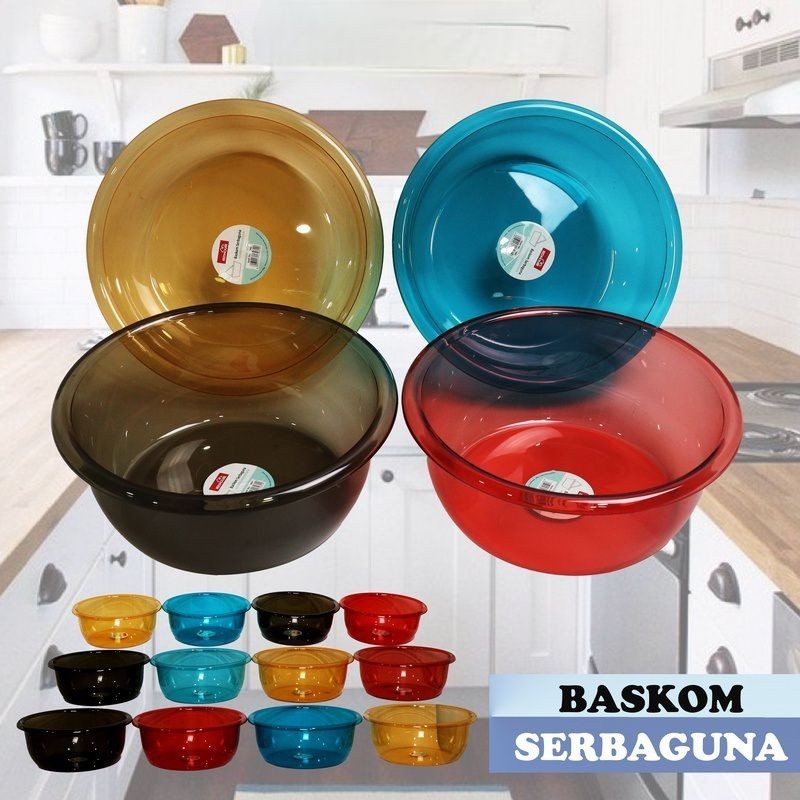 baskom warna bening transparan akrilk redhouse / baskom /waskom / basin tranparan