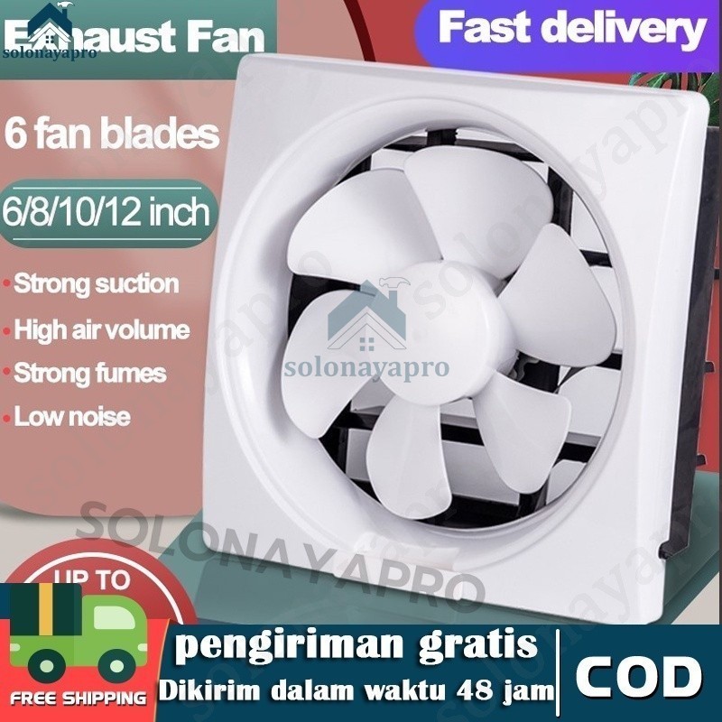 Wall exhaust fan/Hexos/Heksos Fan Dinding 8/6inch Exhaust Fan Plafon Exhaust Plafon/ Exhaust Fan Din