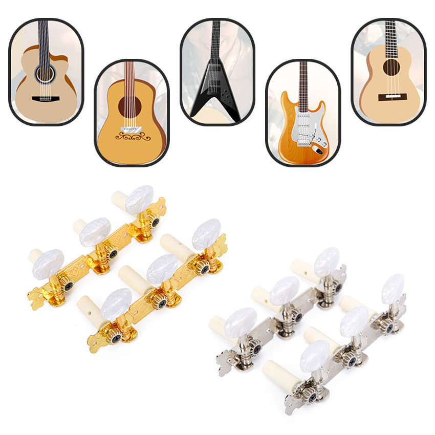 Dryer Gitar Klasik Akustik Gold Silver / Puteran Klasik / Tuning Peg Gitar Machines Klasik / Spare