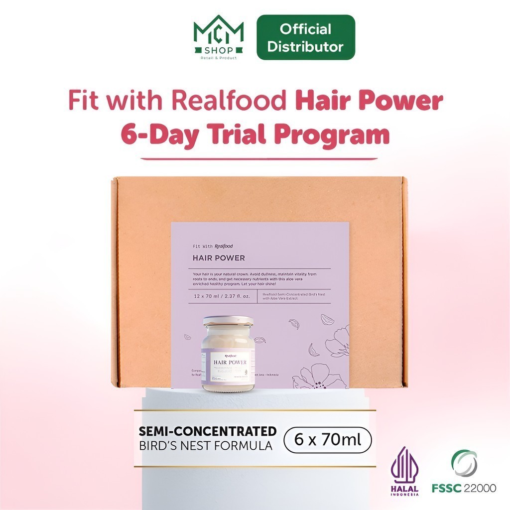 

mcmshop jakarta - Realfood Hair Power Sarang Burung Walet + Aloe Vera, Program