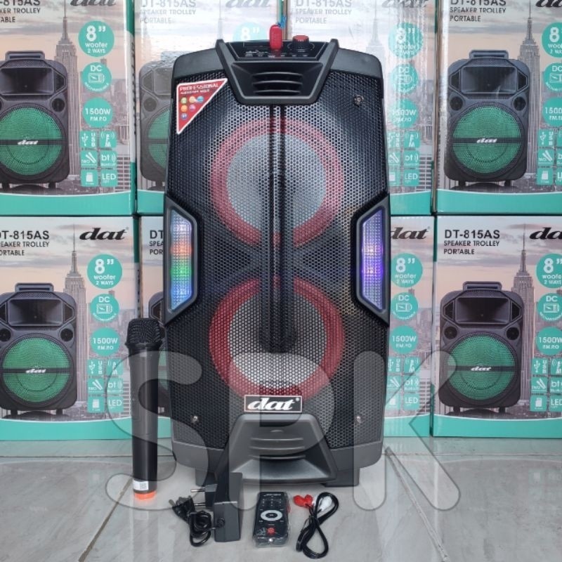 Speaker DAT 8 inch  DT 2128 Free 1 Mic Wireless Bluetooth Original