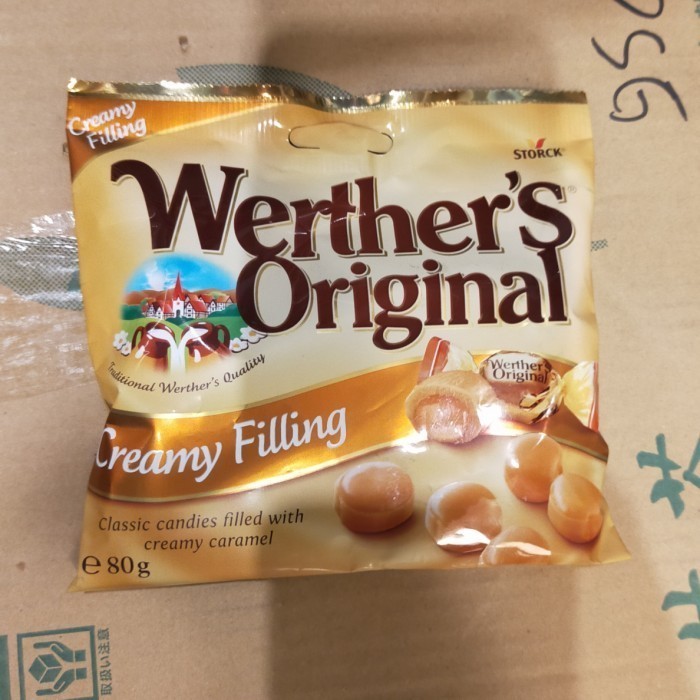 

storck werther's original creamy filling caramel 80gr permen candy
