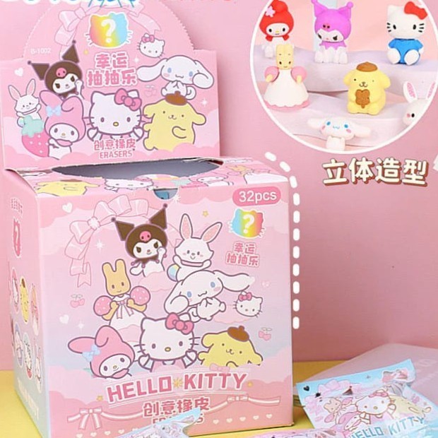 

Penghapus Pensil Sanrio Blind Box Mystery Anak Lucu Perempuan Sekolah Cewek