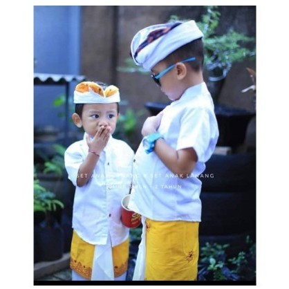 [KUALITAS TERBAIK] Setelan pakaian / baju adat Bali anak cowo/laki-laki - 9-10tahun, 1 Set