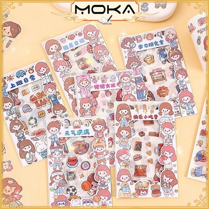 

MOKA STICKER MOTIF LUCU ANAK PEREMPUAN / STICKER TEMPEL / STICKER HIAS ANIMASI IMUT MKJ13