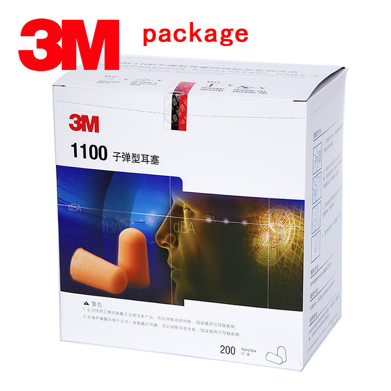 3M 1100 noise earplugs Genuine security 3M protectores auditivos sponge soundproof earplugs 3 kinds 