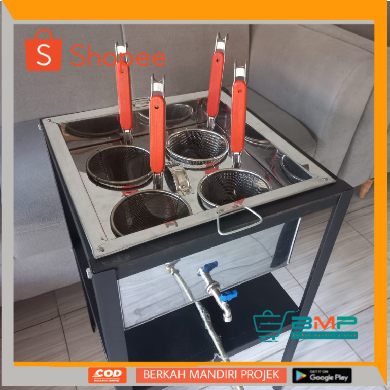 Dandang Mie Ayam - Panci Mie Ayam 4 lubang Fullset