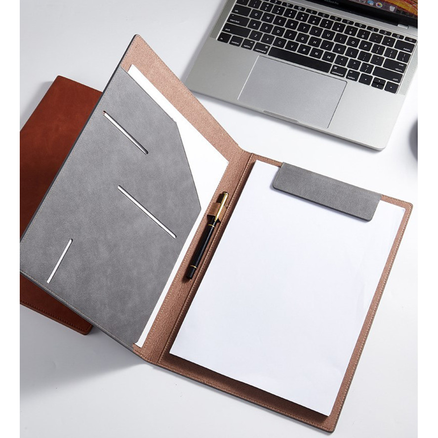 

New A4 Folder Office Bill Storage Business Leather Official Document Sales Manager Folder Contract Signing Book Office Supplies
