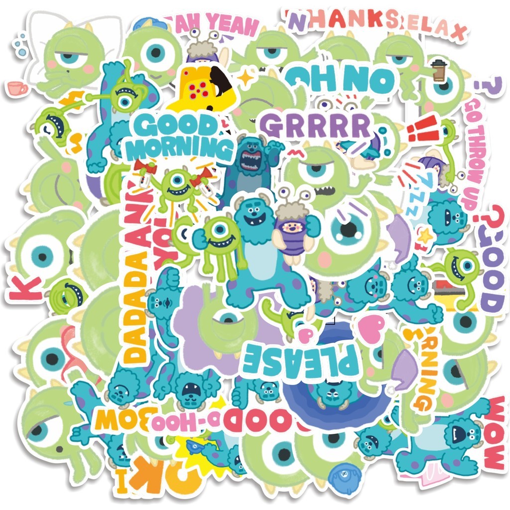 

COD 50 Pcs Stiker Monsters, Inc V3 Lucu Anti Air Untuk Dekorasi Notebook Sepeda Skateboard Handphone