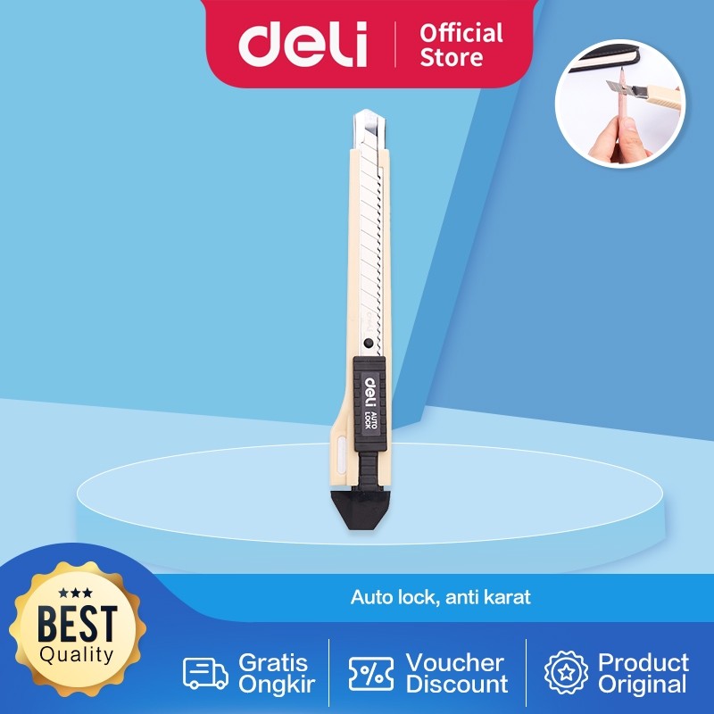 

SBW DELI Cutter kecil small cutter mini cuter cutting knife sk5 - CD10150