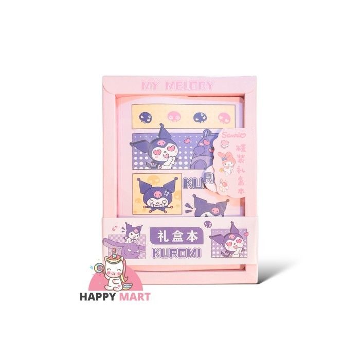 

Notes motif sanrio + box kecil kuromi / melody / moroll - Kuromi