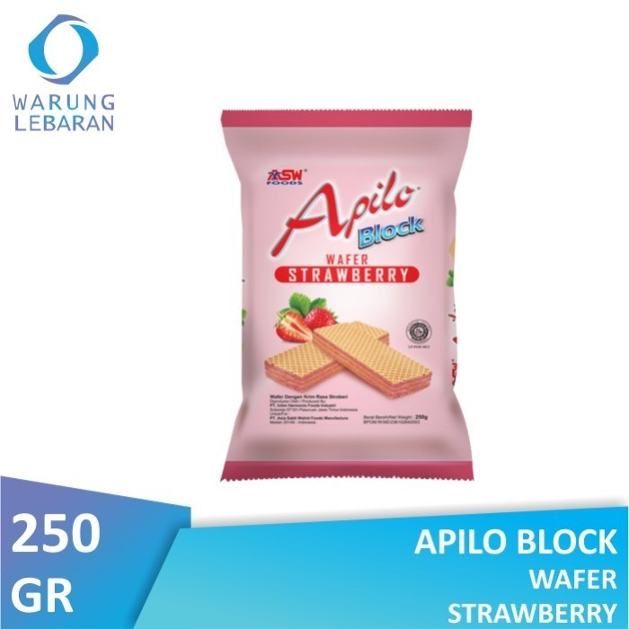 

Apilo Block Wafer Strawberry 250gr pusat grosir jajan lebaran