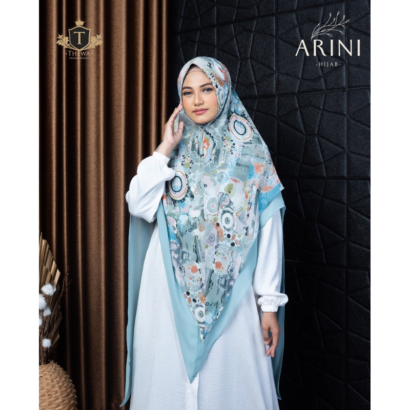 COD THEWA Kerudung/Khimar/hijab “ARINI MOTIF ''Jumbo Lancip 2 LAYER