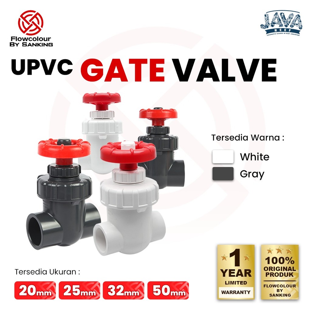 Flowcolour Gate Valve pipa Pipe U – PVC by Sanking / San king