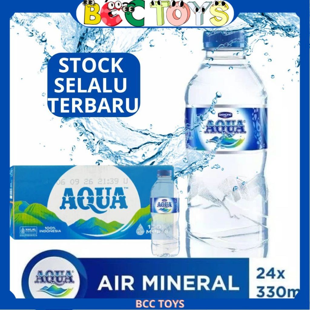 

Air Minerale AQUA Botol 330 ML / Isi 24 Botol Per DUS PER KARTON BCC