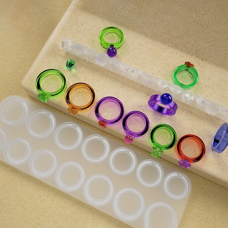 

Silicone Ring Pendant Mold Necklace Epoxy Molds Rings Jewelry Resin Casting Mold Jewelry Craft Handmade DIY Tool Gift
