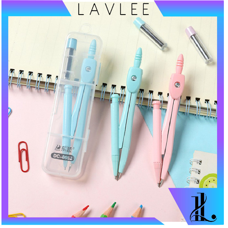 

Lavlee - S6310 Jangka Besi Alat Sekolah Anak / Jangka Besi Plus Isi Pensil / Jangka Besi Motif Polos / Jangka Warna Mekanik Sekolah