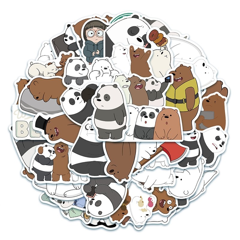 

Stiker Bare Bear Beruang Sticker Beruang Eklusif Waterproof