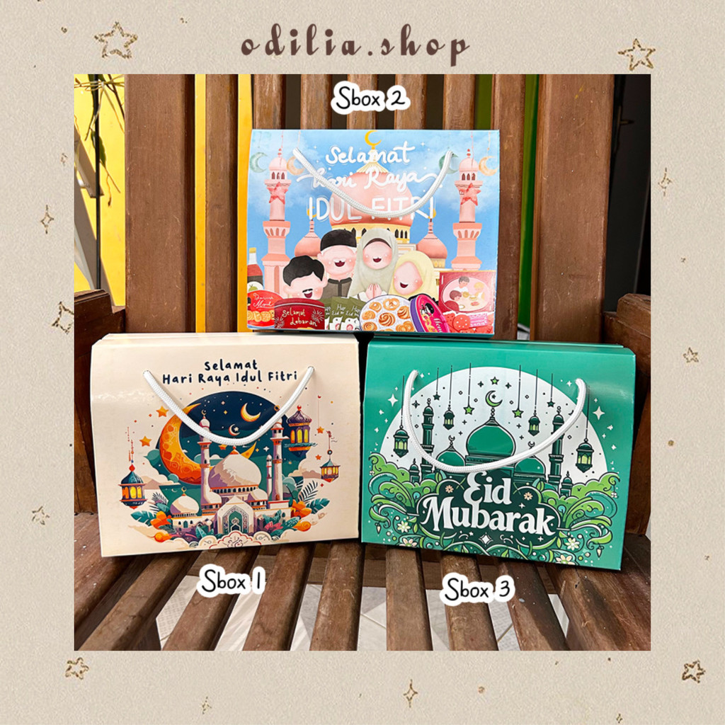 

SBOX Box Tali Lebaran Idul Fitri 2025 Aesthetic Hampers Parcel Ramadhan Snack Anak Muslim Bjb Banjar Banjarbaru Odilia.Shop