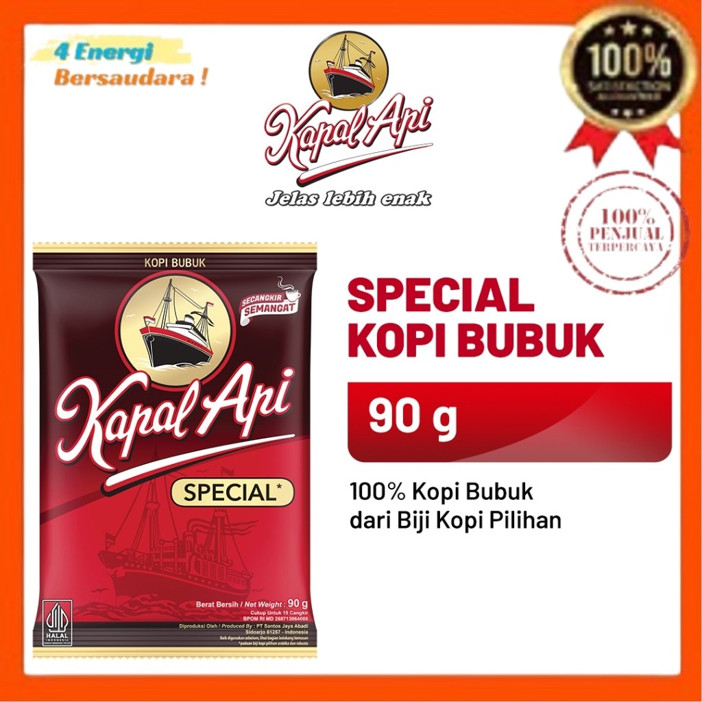 

Kopi Kapal Api Special 90gr 4 Energi Bersaudara