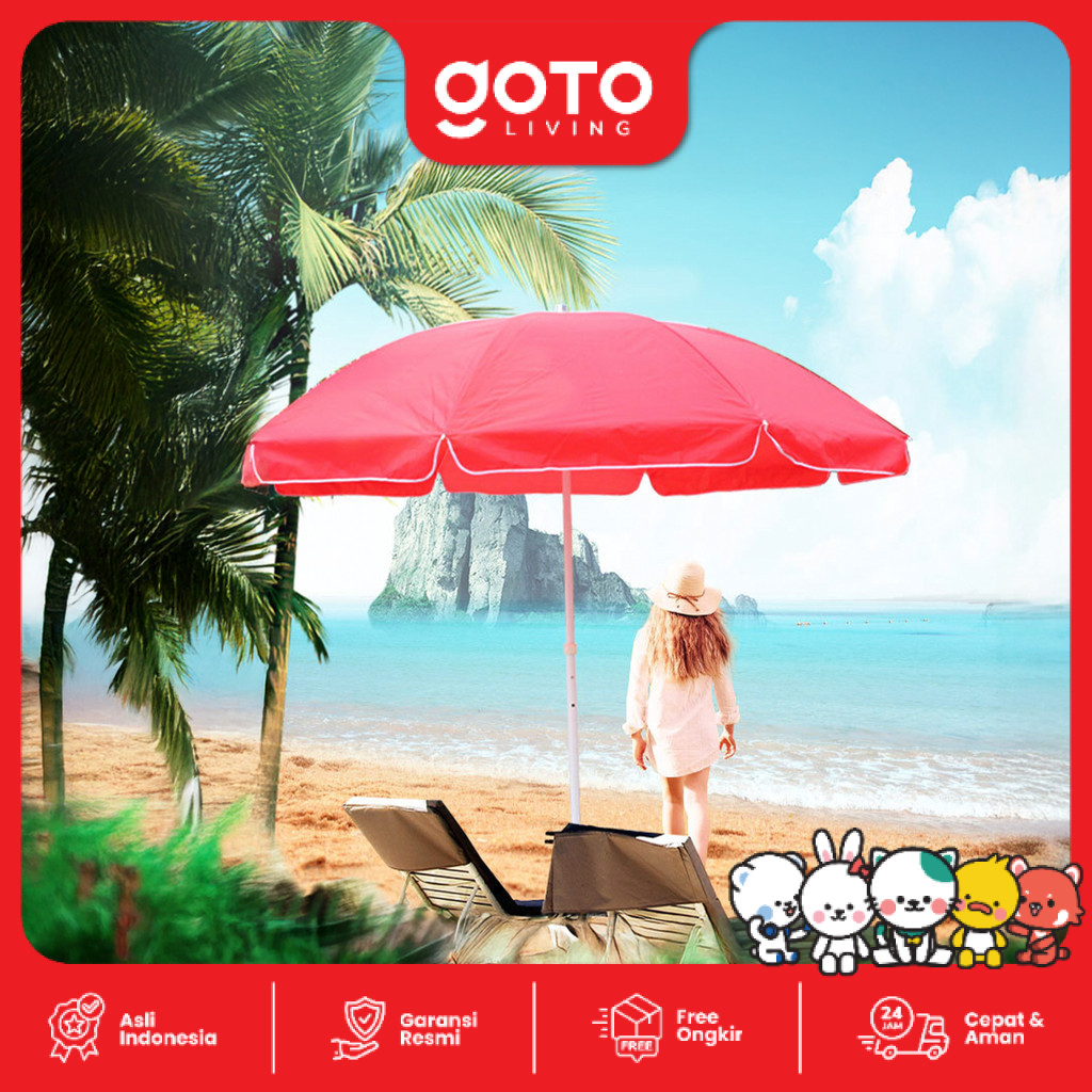 GOTO SUNFLOW PAYUNG TENDA JUALAN PANTAI CAFE OUTDOOR BESAR JUMBO