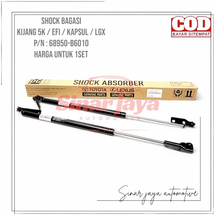 Shock Sok Bagasi Hidrolik Pintu Belakang Kijang 5K / 7K Kapsul LGX SGX EFI Krista P/N 68950/60-38020