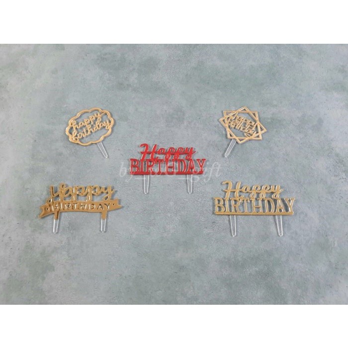 

Topper Cake / Hiasan Kue - Happy Birthday - (Mix Motif) - Motif 2