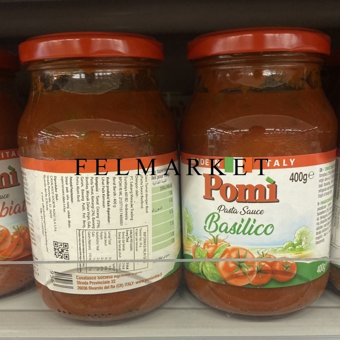 

Pomi Pasta Sauce Basilico Italy / Saus Tomat Dengan Basil / 400 grm