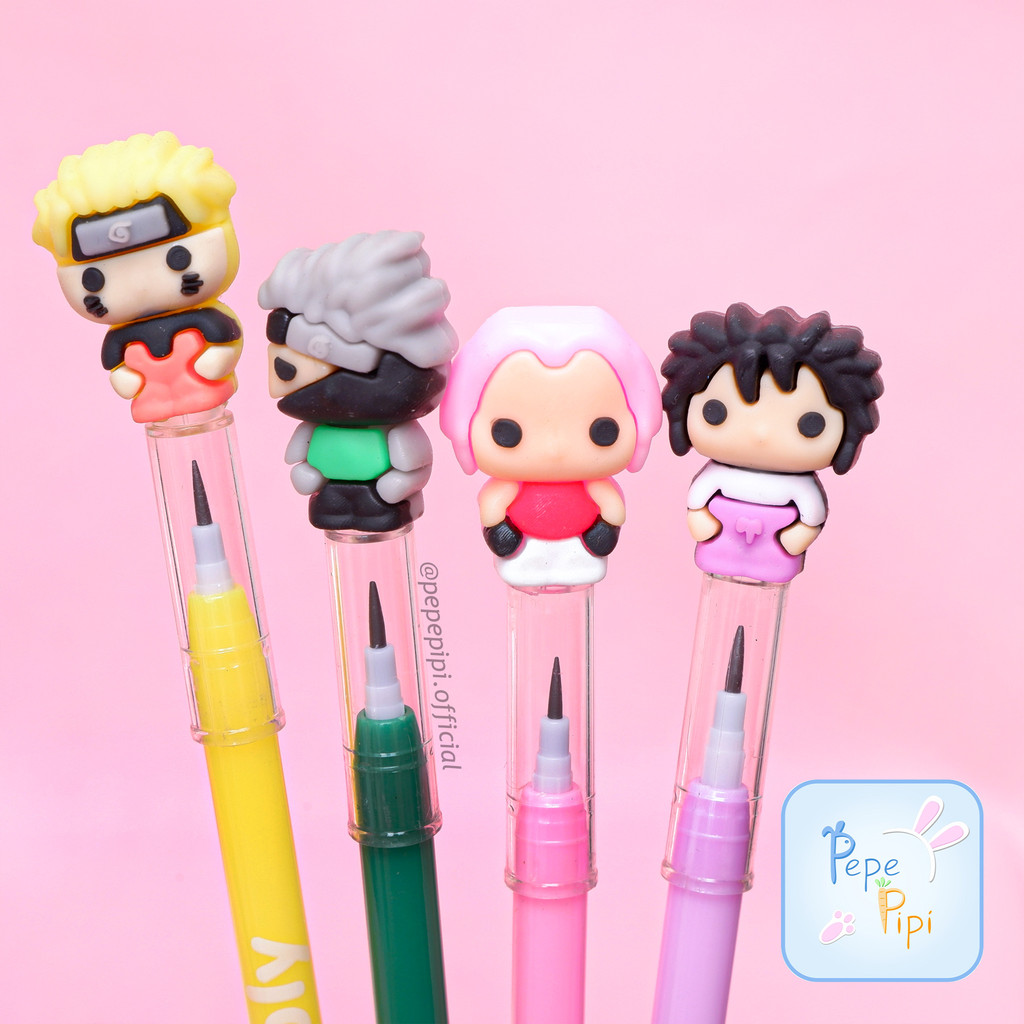 

Pensil Susun /Peluru Simply Naruto Sasuke Kakashi Sakura Karakter Kartun Alat Tulis Pencil Isi Ulang