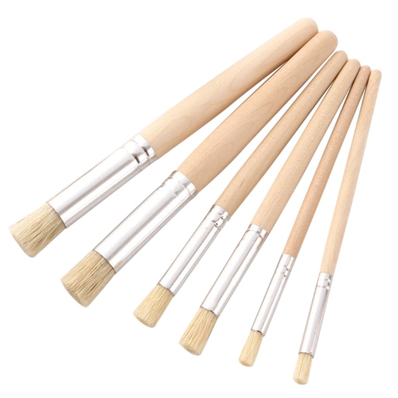 

6 Pcs Premium Stencil Paint Brush Acrylic Paint Brush Set for IDEAL for Acrylic
