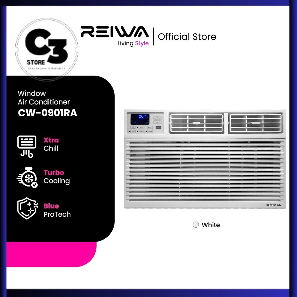 AC WINDOW REIWA AC WINDOW 1 PK CW-0901RA 1PK LOW WATT - GARANSI RESMI