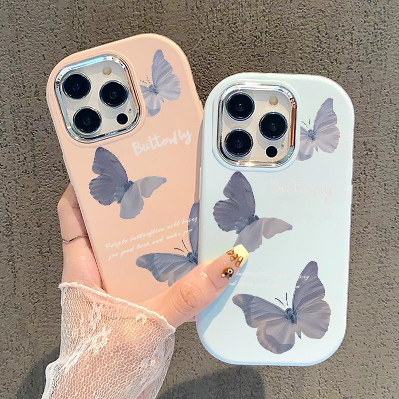 Softcase For Samsung A32 5G A34 M32 Case Silicone Mecaron Indah Butterfly Casing Ponsel