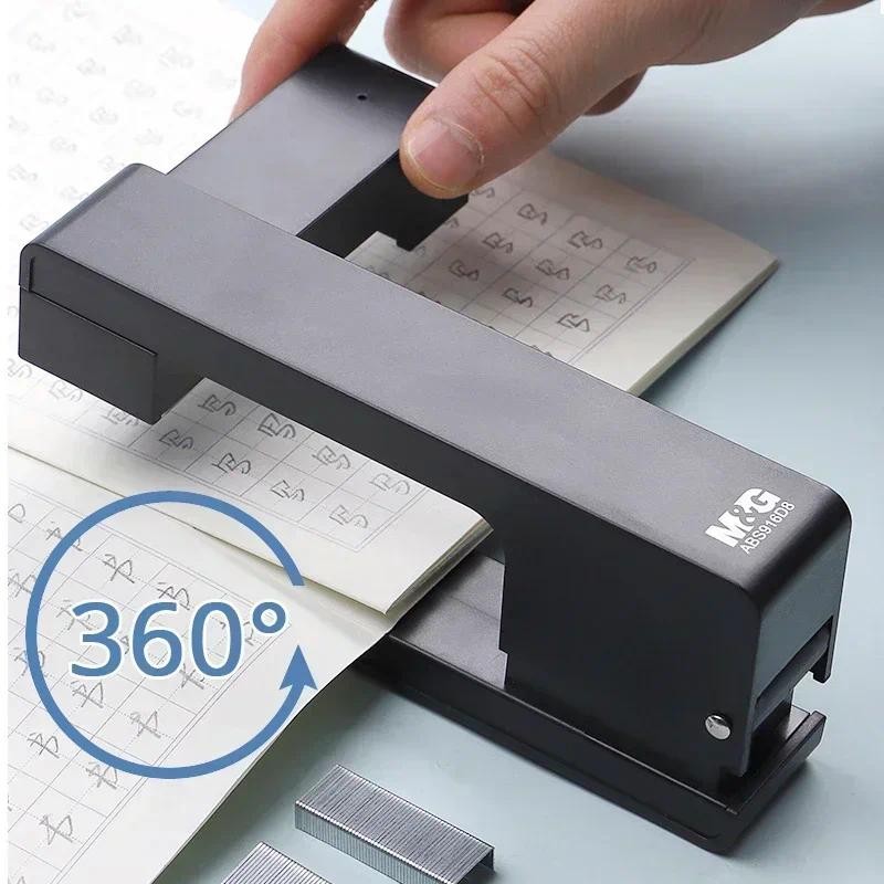 

Use School 360 Rotatable 24/6 Long Effortless Staples Newspaper Stapling Bookbinding Supplies Office Stapler Standard