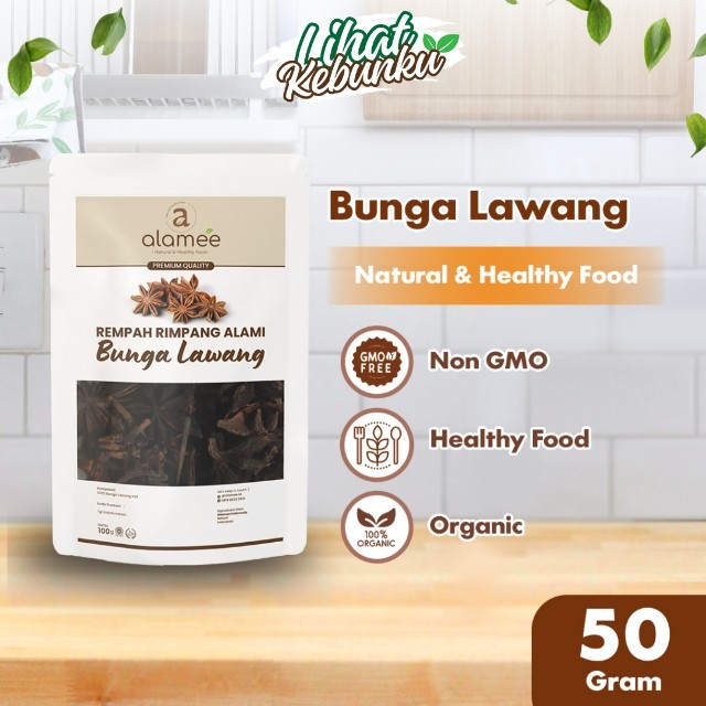 

ALAMEE Bunga Lawang Kering Pekak Star Anise Rempah Organik Alami Bumbu Seasoning Masakan Masak 50gr LIHAT KEBUNKU
