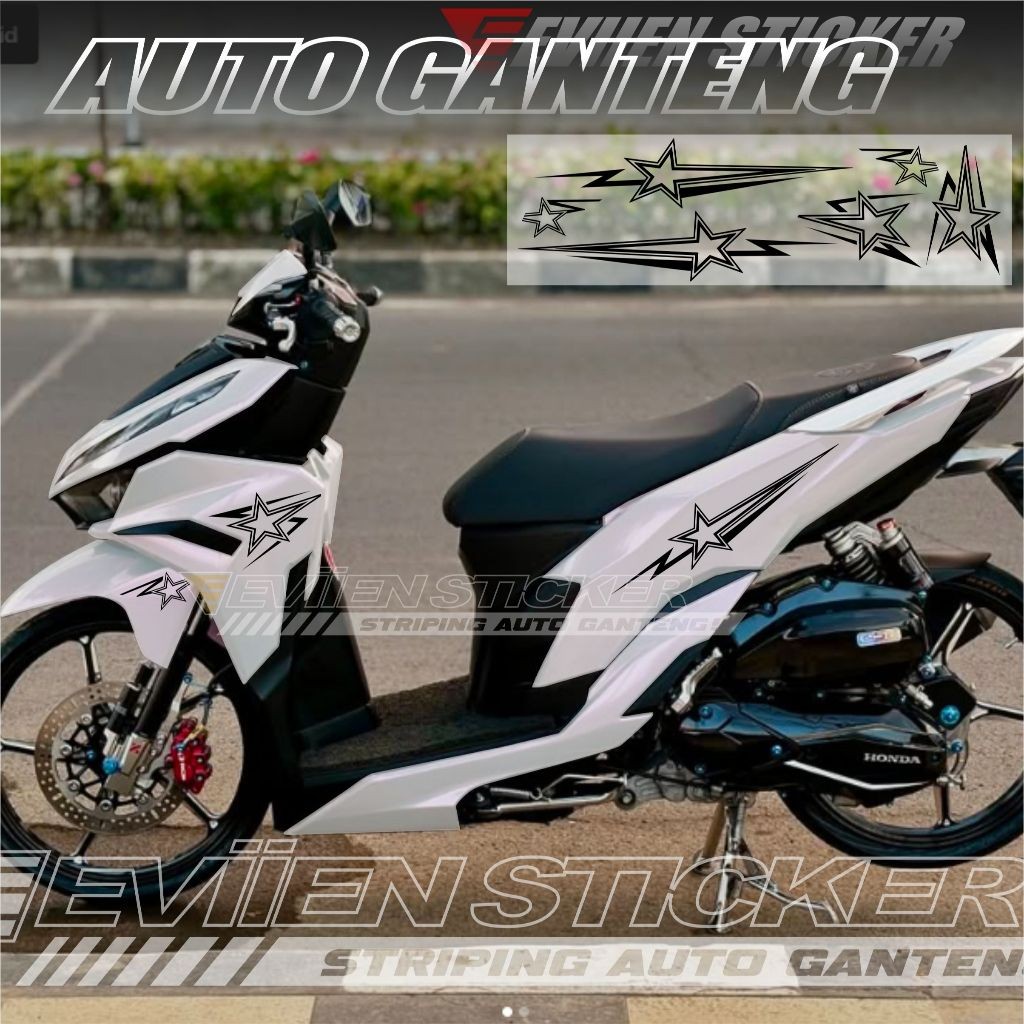Striping Honda VARIO 125 New Gen 2 Striping Motif Bintang VARIO New