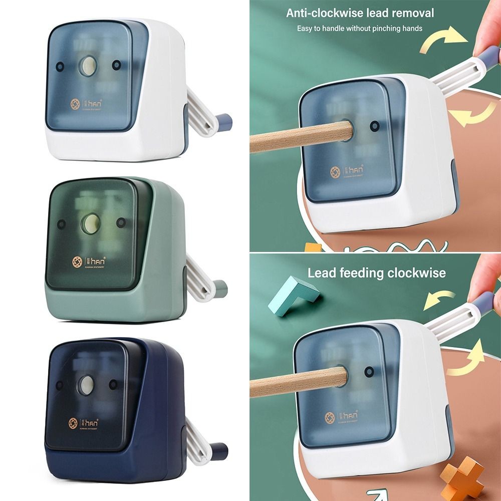 

Office Portable Student Prize Anti Sticking Lead Pencil Sharpener Hand-cranked Mechanical Tool Automatically Enters Lead