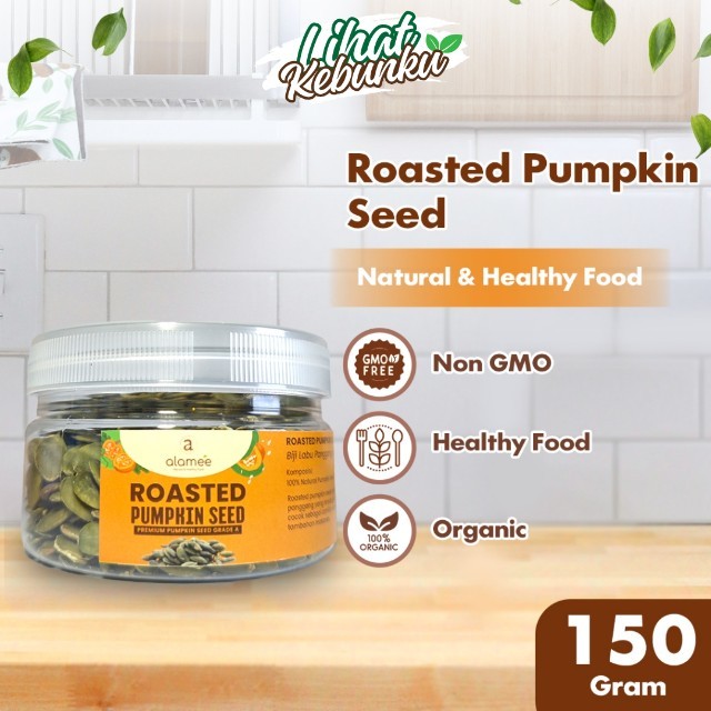 

ALAMEE Roasted Pumpkin Seed Biji Labu Panggang Matang Siap Makan Natural 150gr LIHAT KEBUNKU