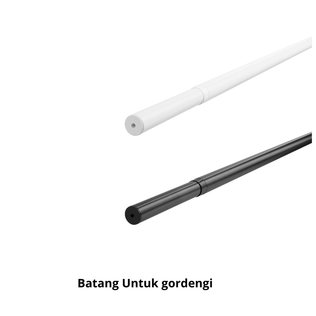 Batang Gorden Ikea, Batang Tirai, Tersedia 2 warna, hitam/Putih