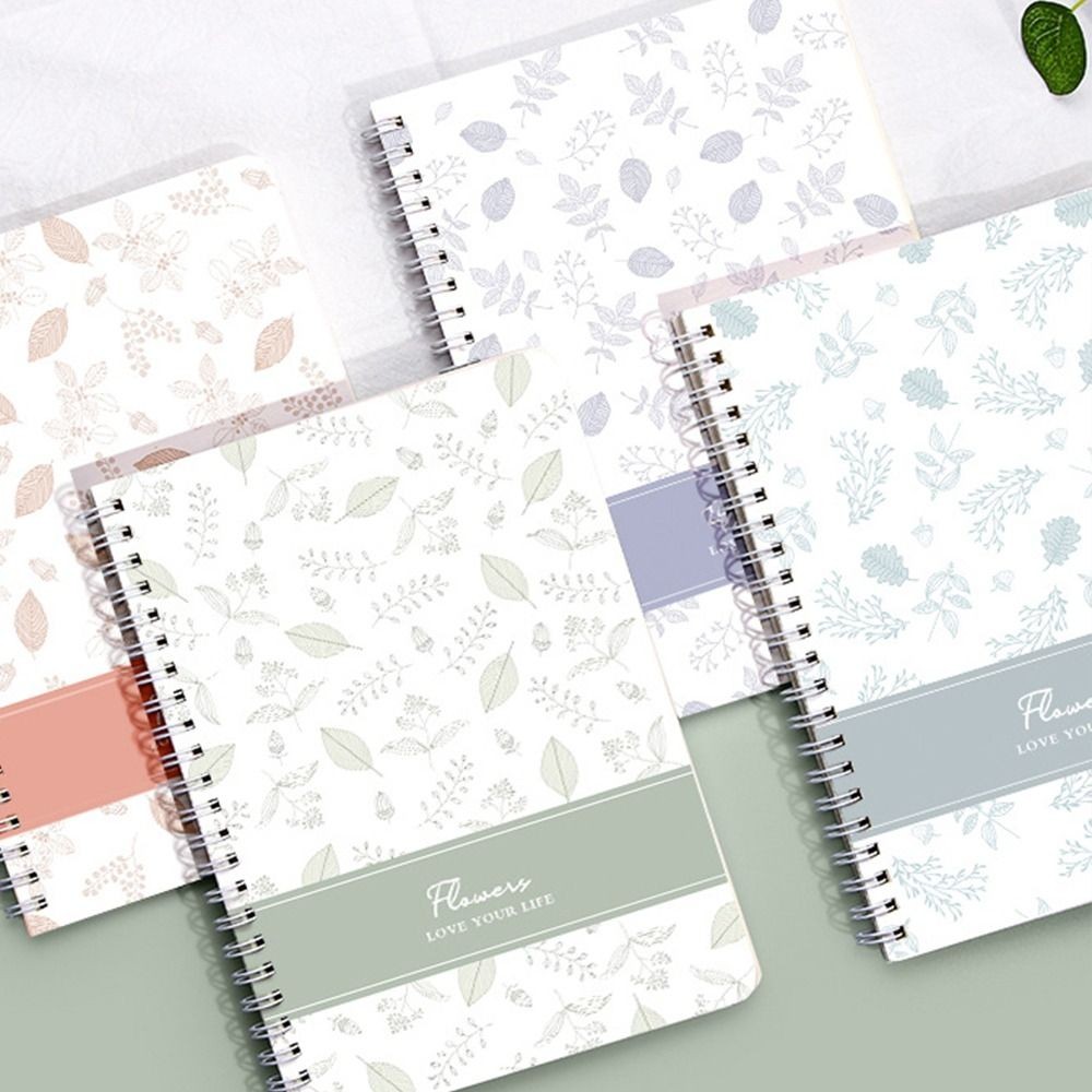 

4pcs/set A5 Thickened Pages Line Notebook Spiral Writing Graffiti 80g Notepad Diary Jouranl School Supplies Korean Stationery