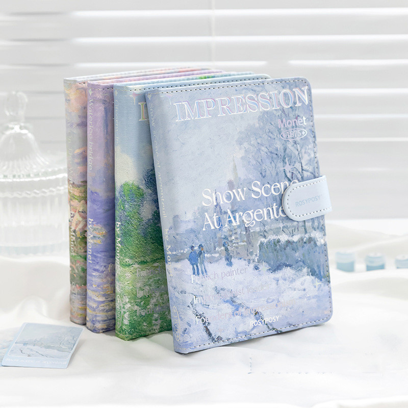 

Exquisite Oil Painting Series Notebook Color Page Illustration 196 Page Cute Diary Student Planner Agenda Notepad