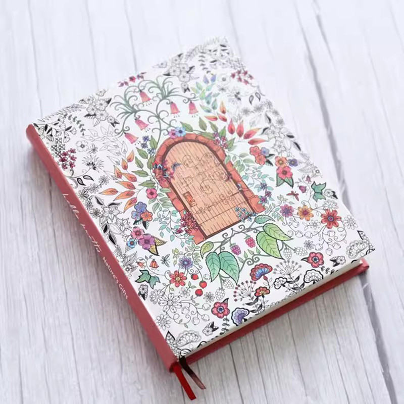 

Beautiful Butterfly Hardcover Thick Notebook 148 Sheets Coloring Illustrated Coloring Illustrated Diary Student Notepad