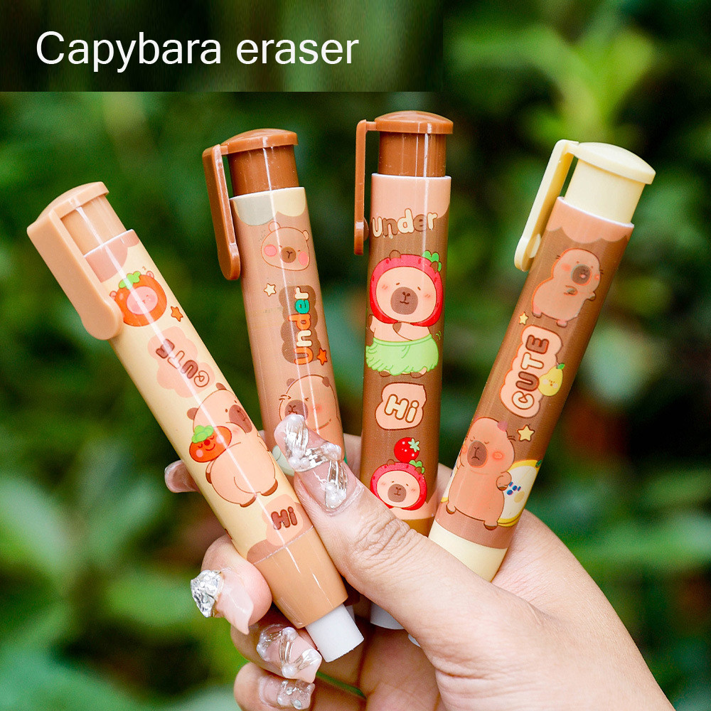 

1pcs Capybara Eraser Kawaii Eraser Aesthetic Stationery Japanese School Supplies All for School Back to School Cute Stuff
