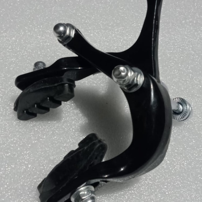Rem U Brake Sepeda Fixie U Brake Roadbike Sepeda Balap-Depan Hitam