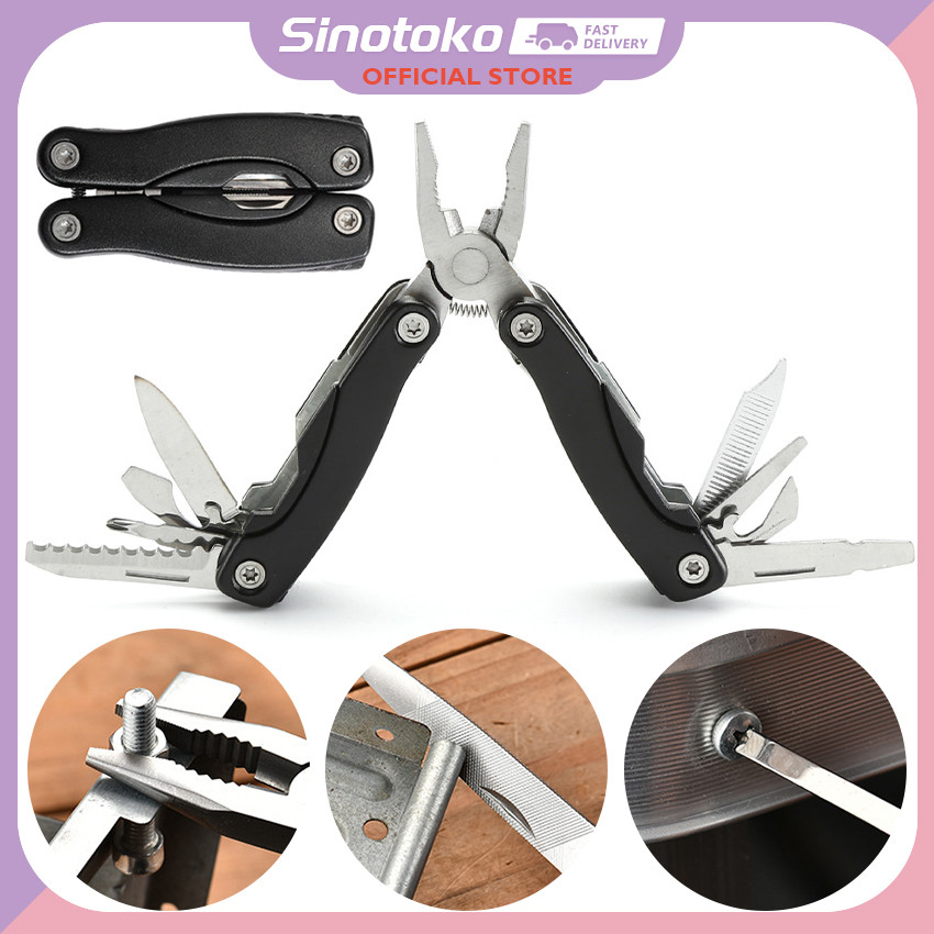 Tang Lipat Stainless Steel / Tang Lipat Portabel Berkemah / Tang Lipat Portabel / Tang Lipat Multifu